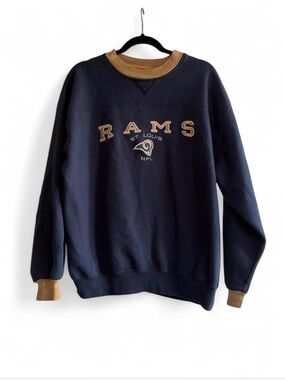 Vintage NFL St. Louis Rams Crewneck Navy Size Large